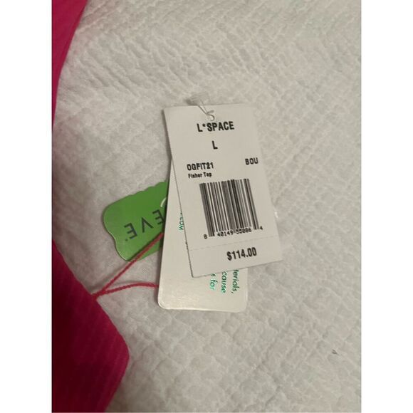 NWT L*Space Into The Tropics Fisher Swim Top Pink - Picture 6 of 7